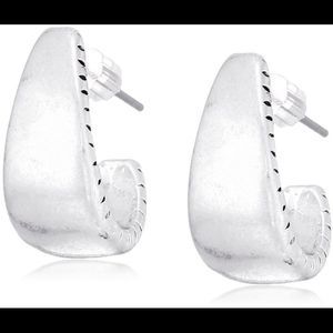The Sak silver hoop earrings, NWT
